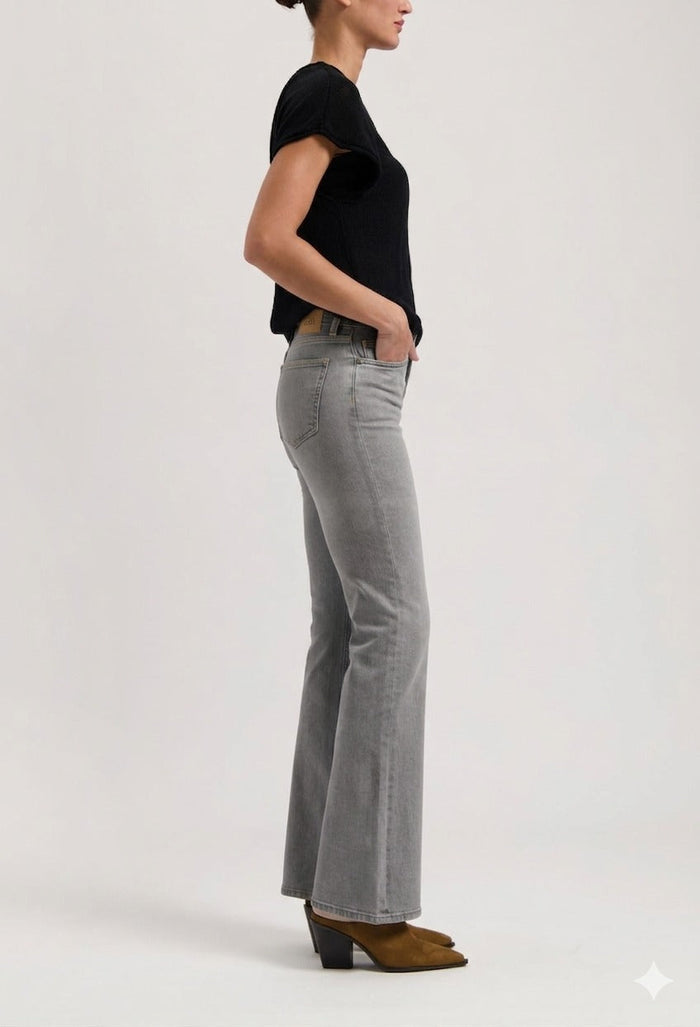 Isy High Flared - Faded Grey