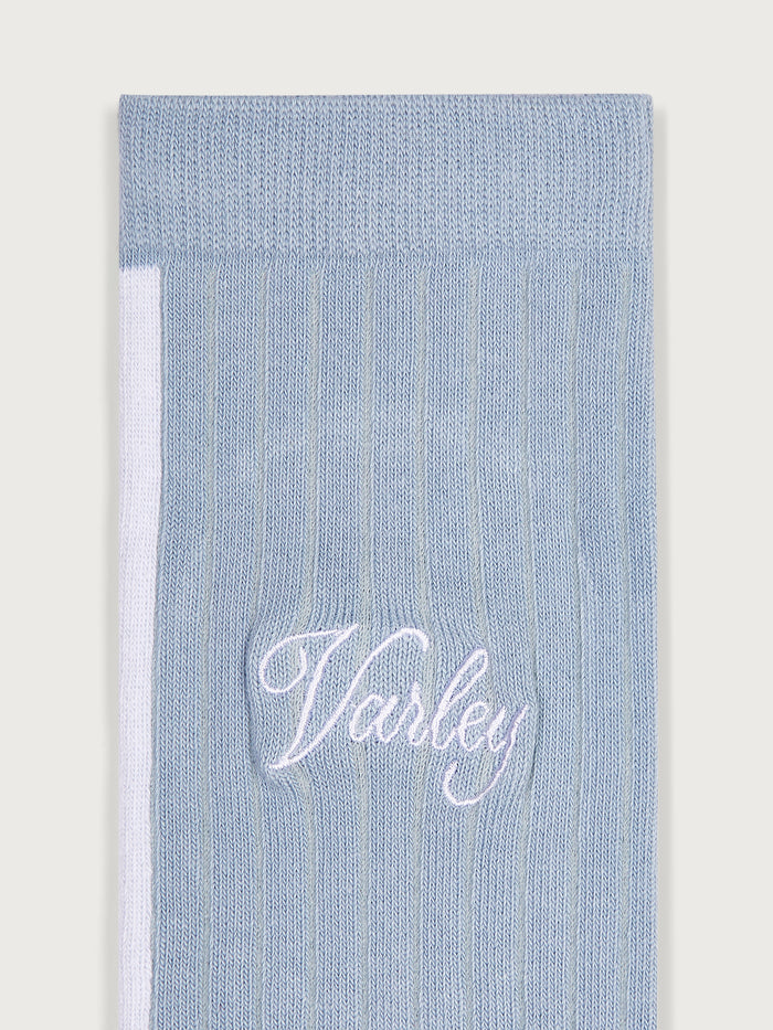 Celestial Blue|Ivan Light Rib Sock in Celestial Blue, rib-knit sock with a soft stretch fit.