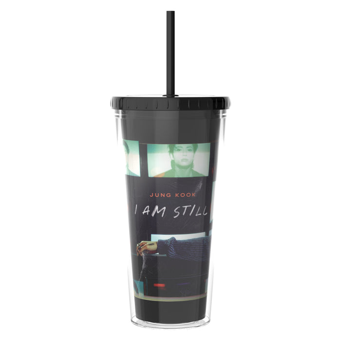Lifestyle arrangement showing both the popcorn bucket and tumbler ready for movie night
