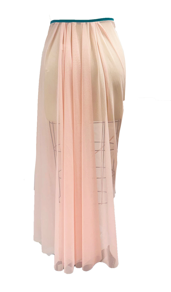 Kaleidoscope Sheer Mesh Sarong Skirt