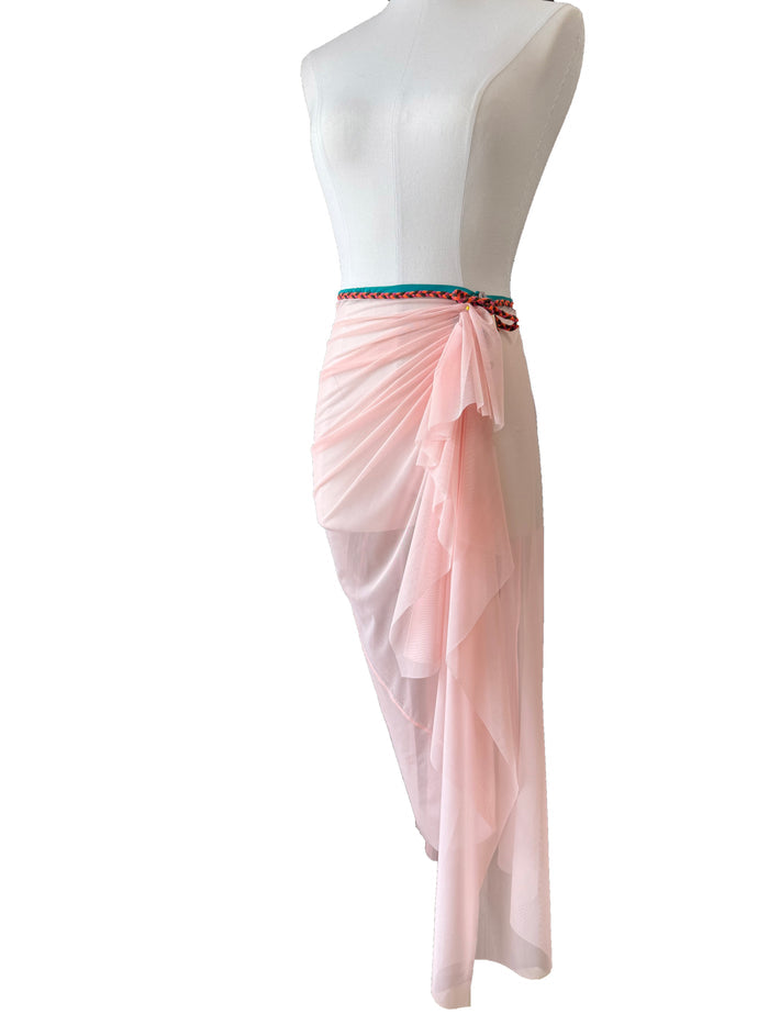 Kaleidoscope Sheer Mesh Sarong Skirt