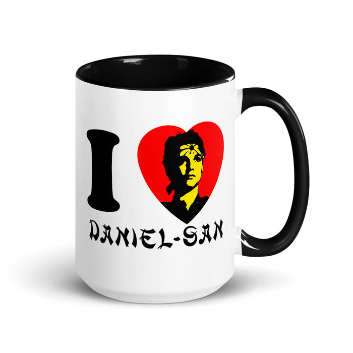The Karate Kid mug showing the black colored handle and interior