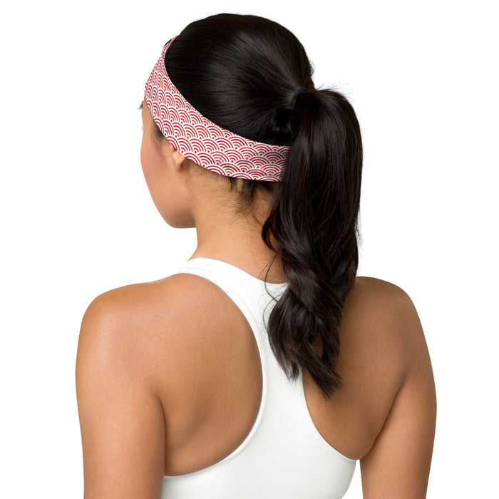 Detailed view of the stitching and seams on the Karate Kid headband