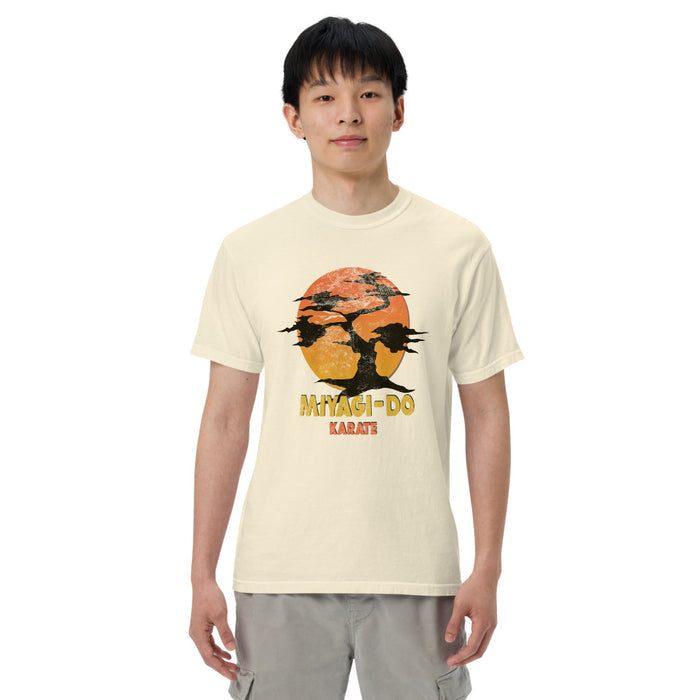 Back view of the plain ivory relaxed-fit t-shirt