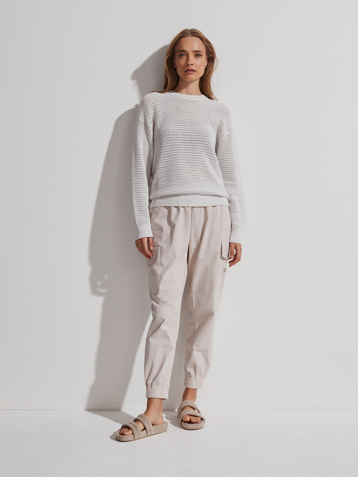 Nimbus Cloud|Kershaw Sweat in Nimbus Cloud, light grey sweatshirt - front view product image.