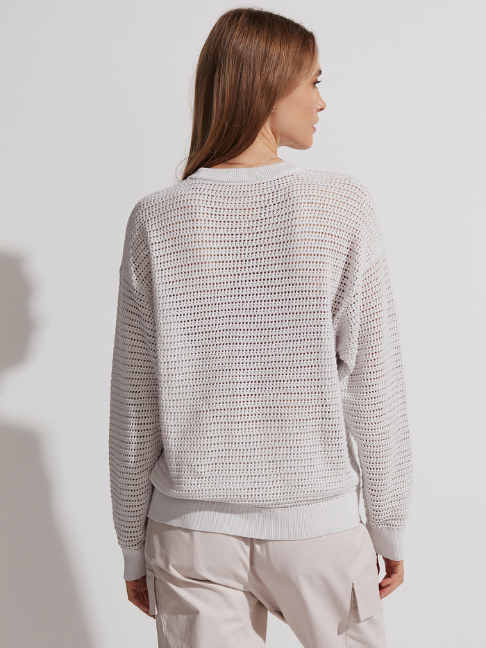 Nimbus Cloud|Front view of the Kershaw Sweat in Nimbus Cloud, a light grey sweatshirt with a crew neck.