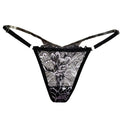 Kyoto Bicolor Lace and Tulle Strappy Thong - Carol Coelho Intimates