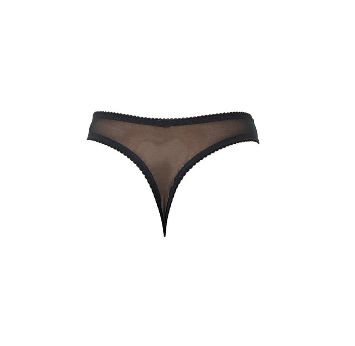 Kyoto Black Chantilly Lace Garter Belt - Carol Coelho Intimates