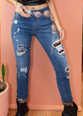 Leopard Patches Jeans (SIZE 6 & 10) *FINAL SALE*