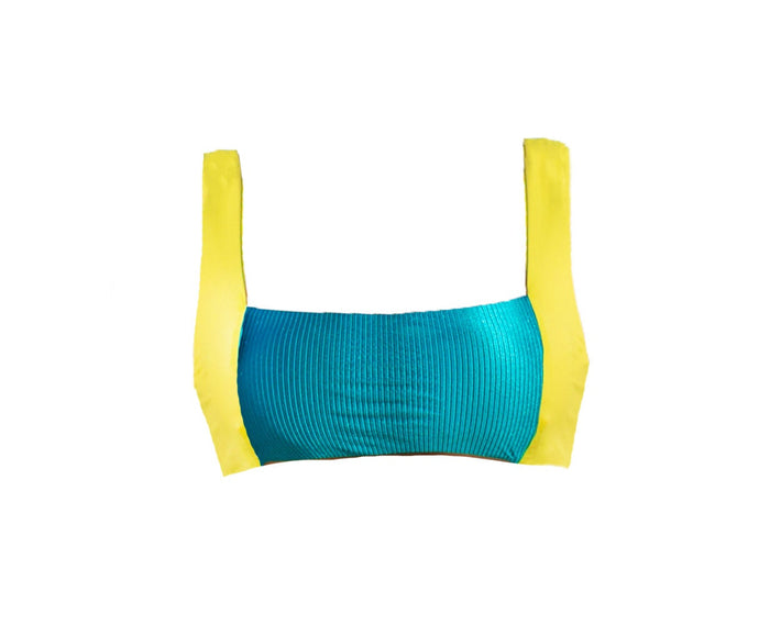 Levadas Bicolor Square Neck Bikini Top
