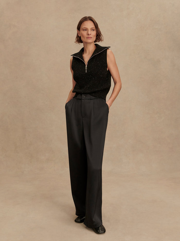 Black|Bryden 2.0 Wide Leg Pants in Black, size 32, front view.