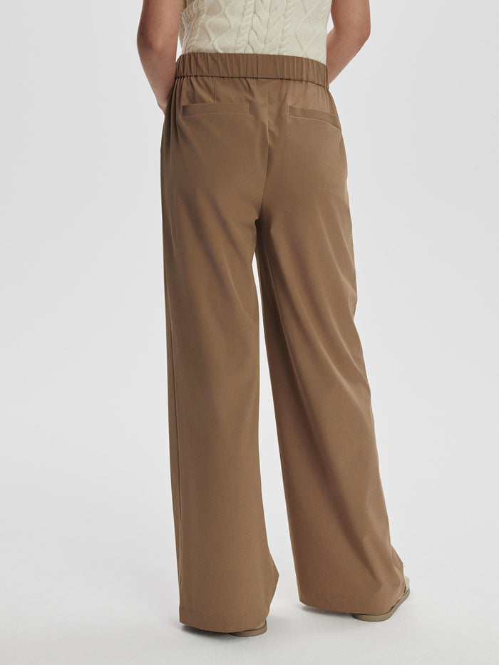Taupe Stone|KAYSON WIDE LEG pants in Taupe Stone, size 29.5, front view showing a relaxed wide-leg silhouette.