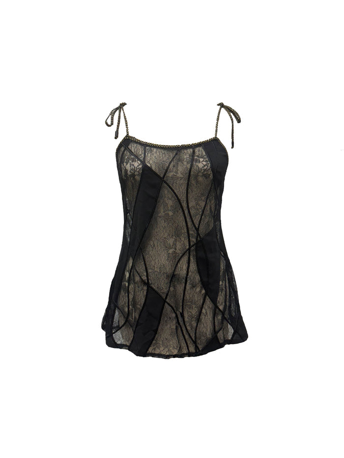 Lithos Black Embroidered Tunic