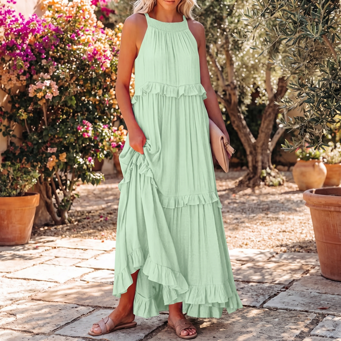 Lotus leaf edge dresses for women
