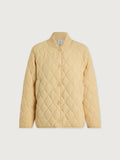Reed Yellow|Luca Quilted Jacket Reed Yellow, front-facing shot of a lightweight, quilted outerwear piece in reed yellow with a minimalist silhouette.
