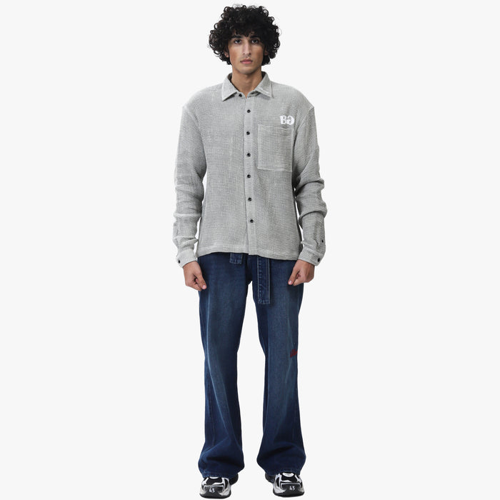 Marble Grey Waffle Shirt