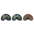 Set of three semi-circular turkey mouth calls in black, dark green, and brown, each with a 'Prime Cuts' turkey and cleaver logo.