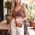 Mini Faux Leather Belt Bag – Chic with Gold Link Chain