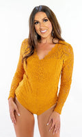 Mustard Lace Bodysuit (Large)