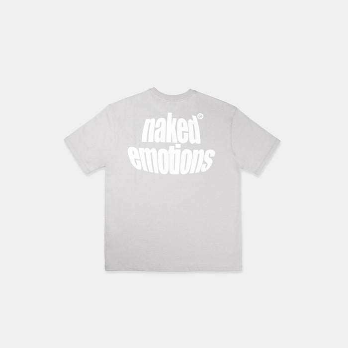Premium oversized grey tee with puff design