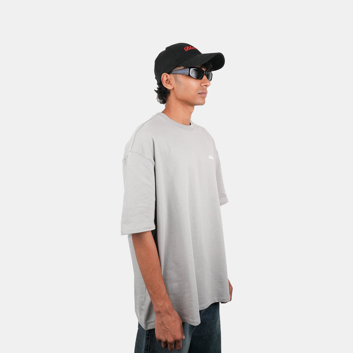 Premium oversized grey t-shirt bold emotion print