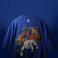 Premium navy oversized t-shirt with Ambush embroidery detail