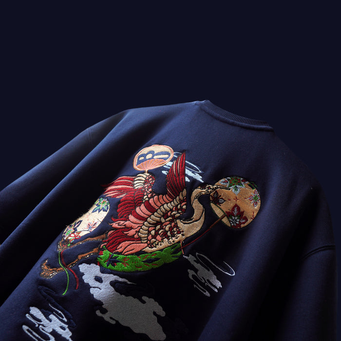Navy Crane T-Shirt