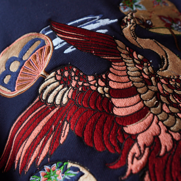 Navy Crane T-Shirt