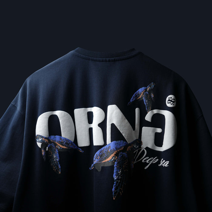 NAVY DEEP SEA T-SHIRT - Oversized T-Shirt
