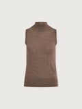 Cinder Marl|Front view of the Neilsen Sleeveless Knit Top in Cinder Marl, a sleeveless knit top with a clean silhouette and soft marled fabric.