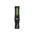 Black Phelps Omega Hybrid game call with neon green text and a flared, two-part design.