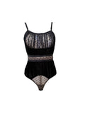 Origins Velvet Polka Dot Ruched Bust Bodysuit
