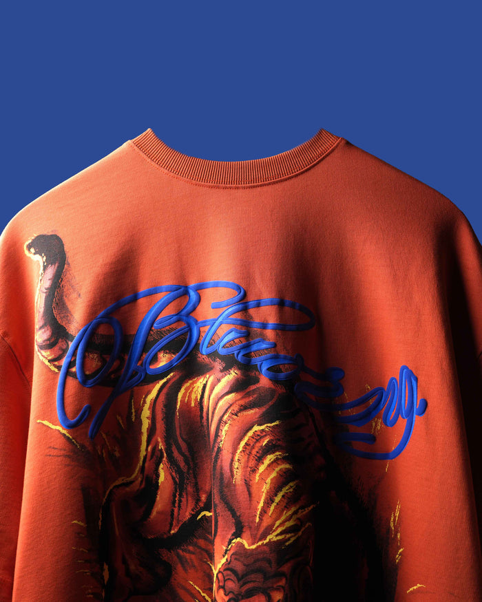 Orange Graphic Printed T Shirt