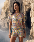 Pachamama Embroidered Tulle Short Sleeve Tee