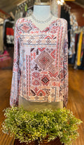 Pink Multi Woven Top