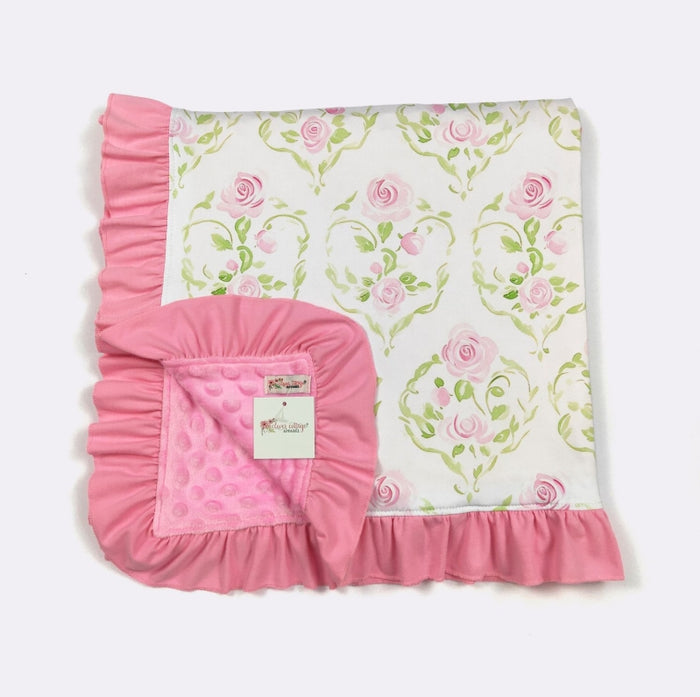 Pink Rose Baby Blanket