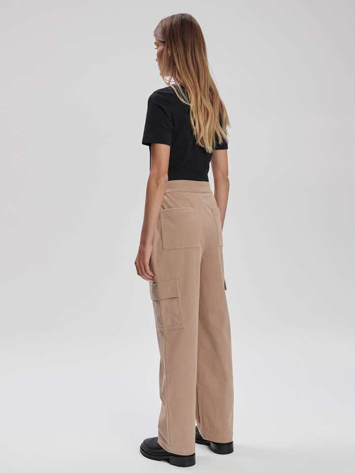Stucco|Sabina Straight Leg 29 Stucco pants, front view showing a straight-leg silhouette and mid-rise waist.