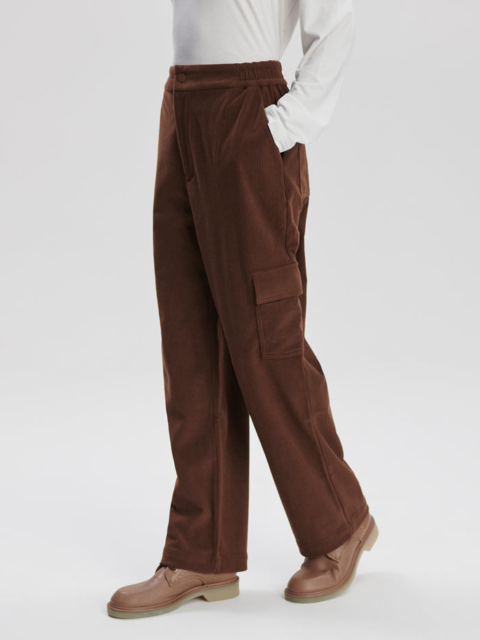 Dark Toffee|Sabina Straight Leg 29 Dark Toffee front view of product with straight-leg silhouette in dark toffee.