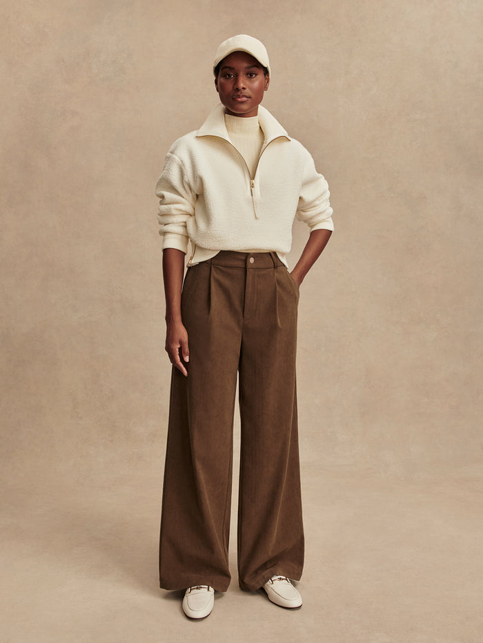Desert Palm|Rocio Wide Leg 29.5 Desert Palm pants, wide-leg silhouette.