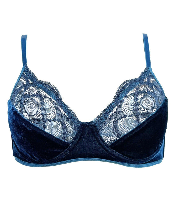 Pomegranate Love Lace and Velvet Bra - Carol Coelho Intimates