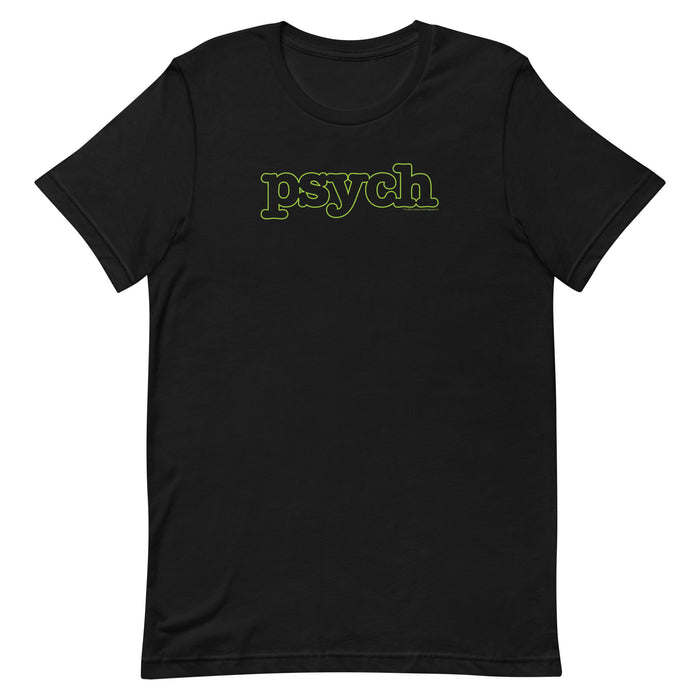 Psych Outline Logo T-Shirt front view showing graphic design