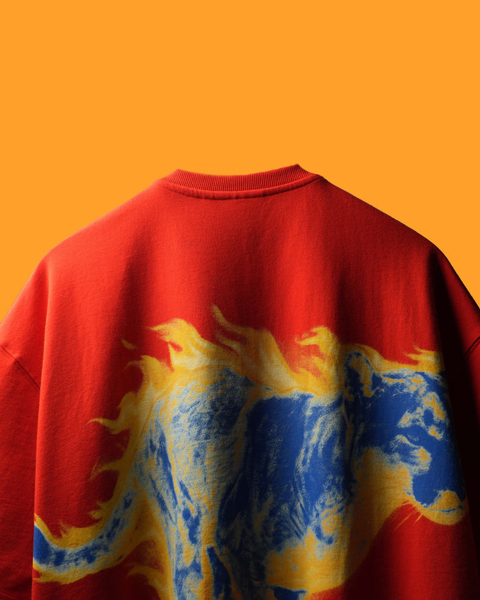Crew Neck Red Streetwear T-Shirt