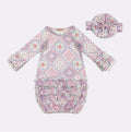 Quilted Rose Baby Gown
