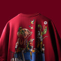 RED FINE DINE T-SHIRT - Bird Printed T-Shirt