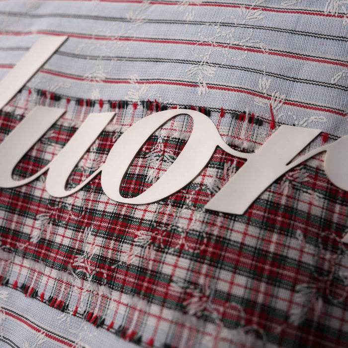 Red Plaid And Petals Shirt