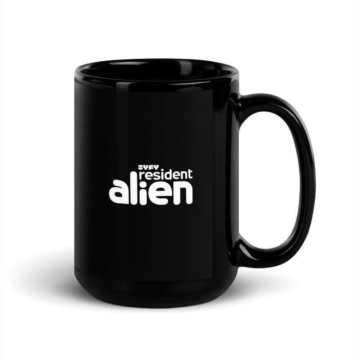 Resident Alien This Is Some Bullshit Black Mug side angle