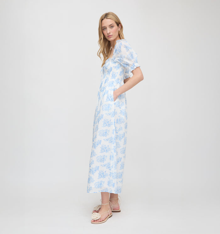 Roller Rabbit x Hill House Scarlett Nap Dress - Blue Sherwood Forest Monkey
