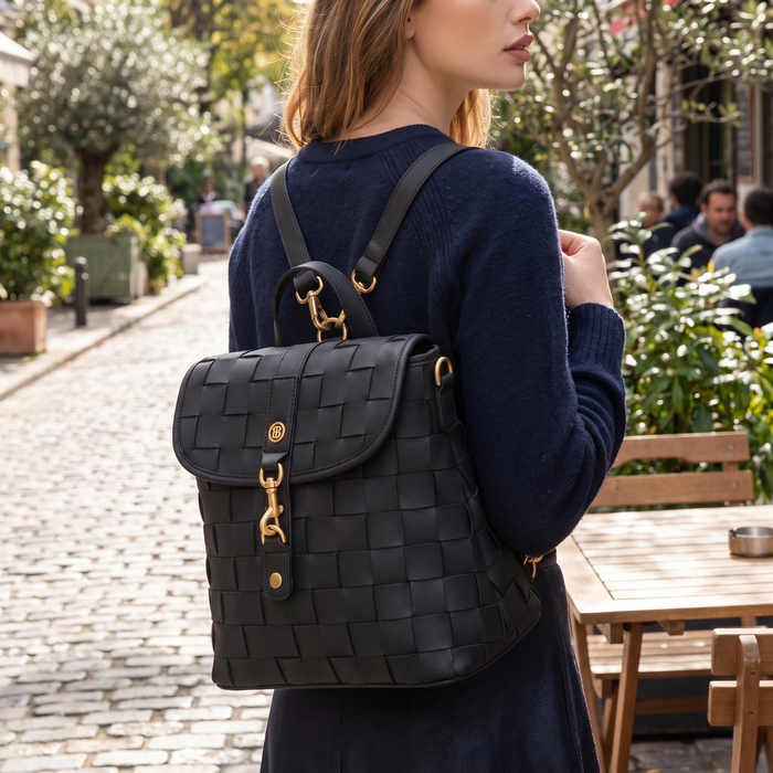 Rosie Black Mini Backpack