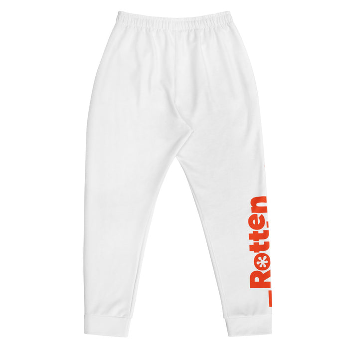 Back view of the Rotten Tomatoes logo joggers showing the relaxed fit and cuffed ankles