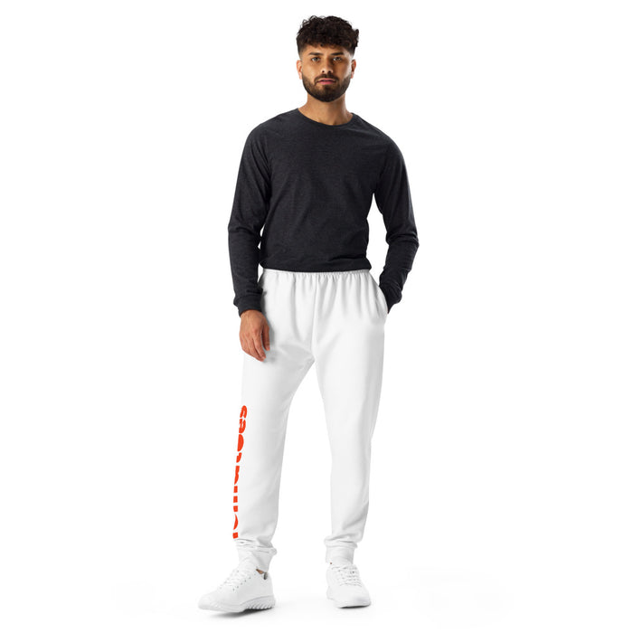 Close-up detail of the elastic waistband and drawstring on the Rotten Tomatoes sweatpants
